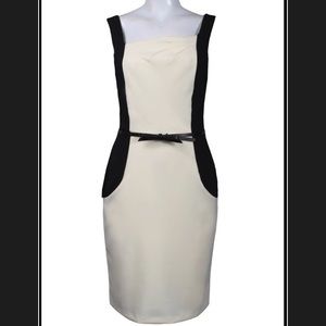 Trendmakers Cream Black Dress
